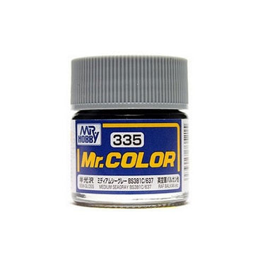 Mr Hobby (Gunze) C335 Mr Color Semi Gloss Medium Sea Grey BS381 C637 Lacquer Paint 10ml